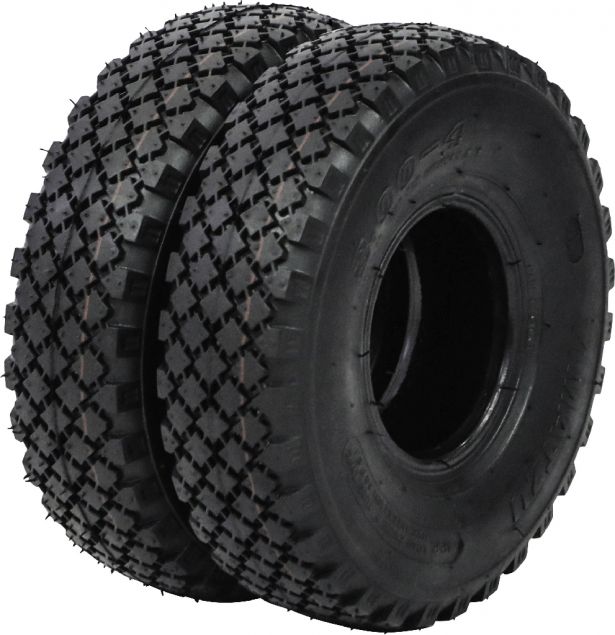 Tire - Yimatzu GridGrip, 3.00-4, 4 Ply, Tubed