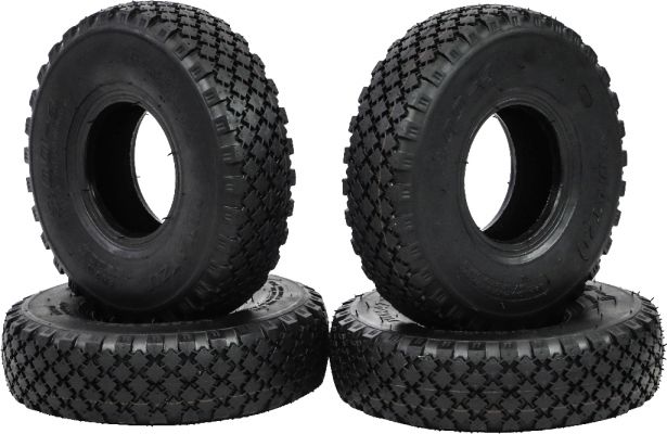 Tire - Yimatzu GridGrip, 3.00-4, 4 Ply, Tubed