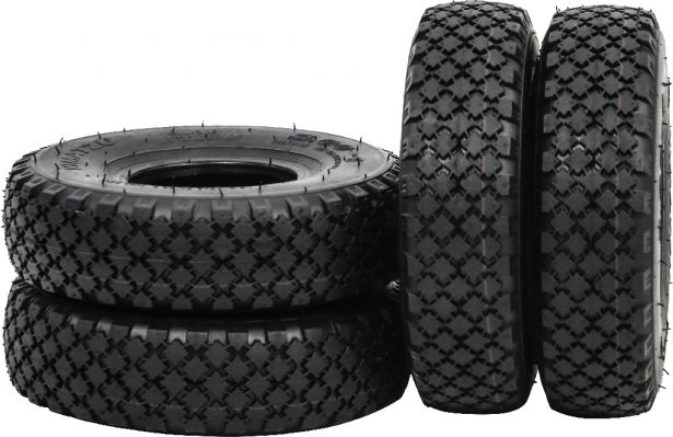 Tire - Yimatzu GridGrip, 3.00-4, 4 Ply, Tubed