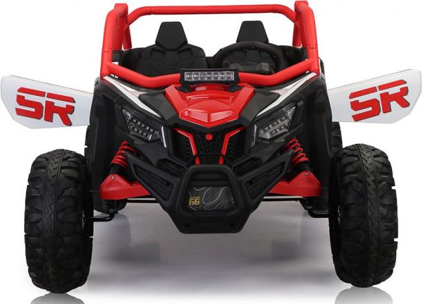 SHOK Ride On - SideKick, Kids Buggy, 2-Seat, 24V, Leather Seats, EVA Wheels, Remote, Red