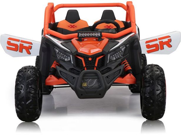 SHOK Ride On - SideKick, Kids Buggy, 2-Seat, 24V, Leather Seats, EVA Wheels, Remote, Orange