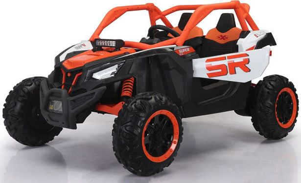 SHOK Ride On - SideKick, Kids Buggy, 2-Seat, 24V, Leather Seats, EVA Wheels, Remote, Orange