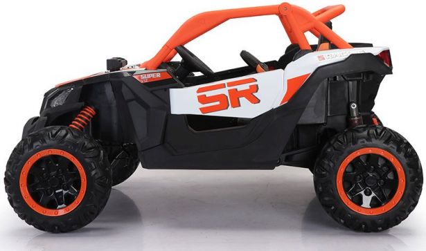 SHOK Ride On - SideKick, Kids Buggy, 2-Seat, 24V, Leather Seats, EVA Wheels, Remote, Orange