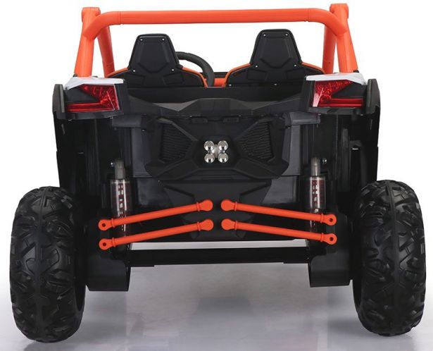 SHOK Ride On - SideKick, Kids Buggy, 2-Seat, 24V, Leather Seats, EVA Wheels, Remote, Orange