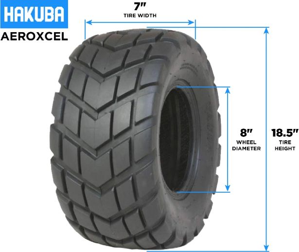 Tire - Hakuba AeroXcel On-Road/Off-Road, 19x7-8, 4 Ply