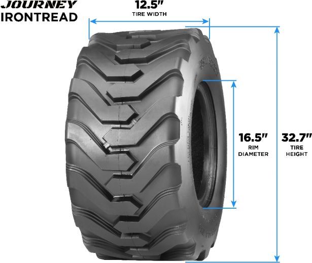 Tire - Journey IronTread Industrial, 12-16.5, 12 Ply, Tubeless
