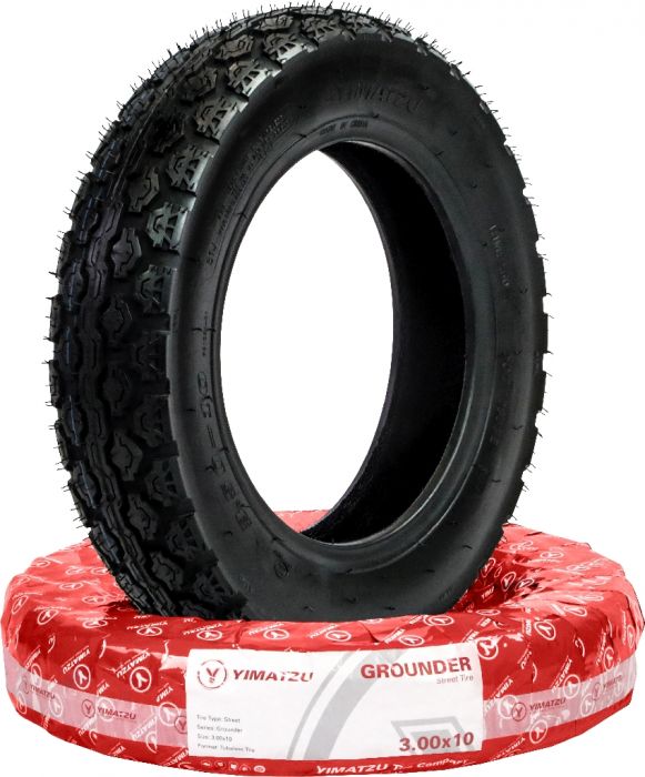 Tire - Yimatzu Grounder, 3.00-8 (8x3.0), 4 Ply, Scooter, Tubeless