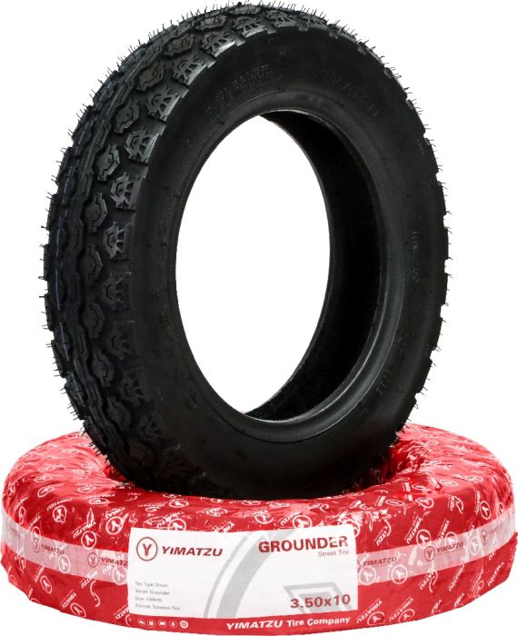 Tire - Yimatzu Grounder, 4.00-10 (10x4.0), 6 Ply, Scooter, Tubeless