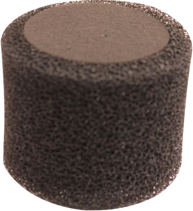 Air Filter - 38mm, Sponge, Straight, Yimatzu Brand, Black