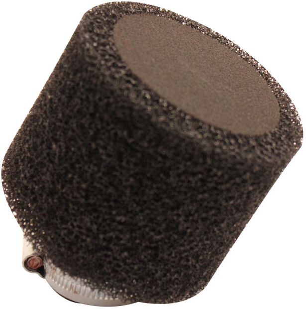 Air Filter - 38mm, Sponge, Angled, Yimatzu Brand, Black