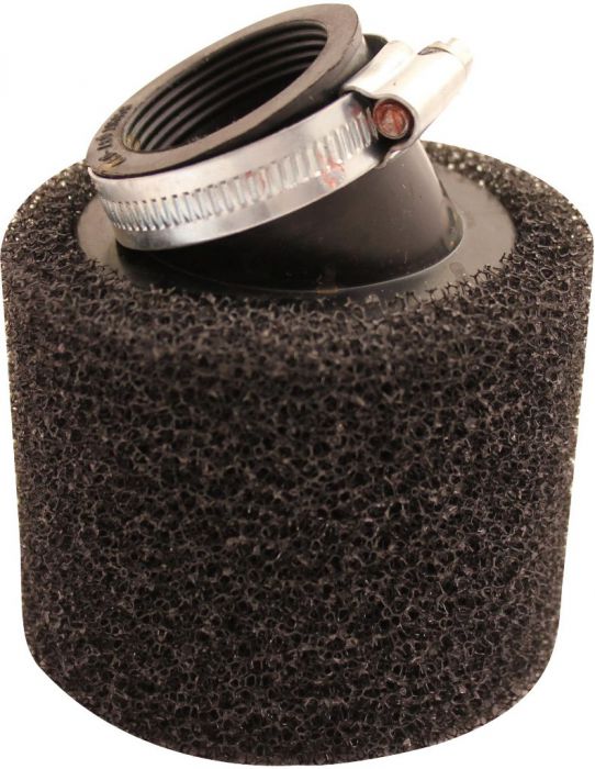 Air Filter - 38mm, Sponge, Angled, Yimatzu Brand, Black