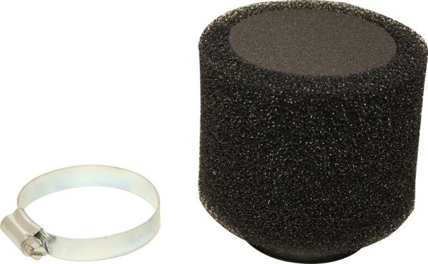 Air Filter - 48mm, Sponge, Straight, Yimatzu Brand, Black