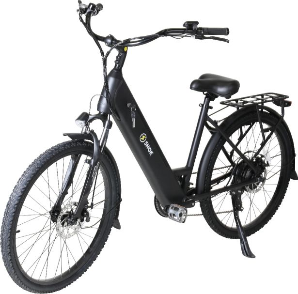 SHOK Nova - Black, Step-Through City Ebike, 48V, 500W, 10.4Ah, 500Wh