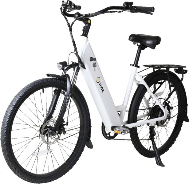SHOK Nova - White, Step-Through City Ebike, 48V, 500W, 10.4Ah, 500Wh