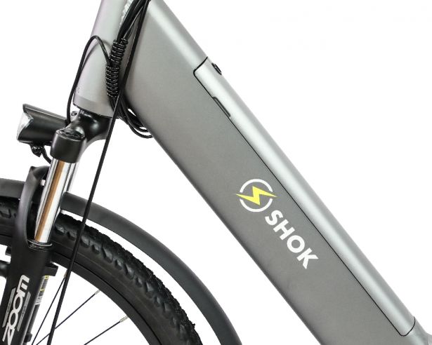 SHOK Nova - Argent, Step-Through City Ebike, 48V, 500W, 15Ah, 500Wh