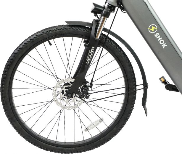 SHOK Nova - Argent, Step-Through City Ebike, 48V, 500W, 15Ah, 500Wh