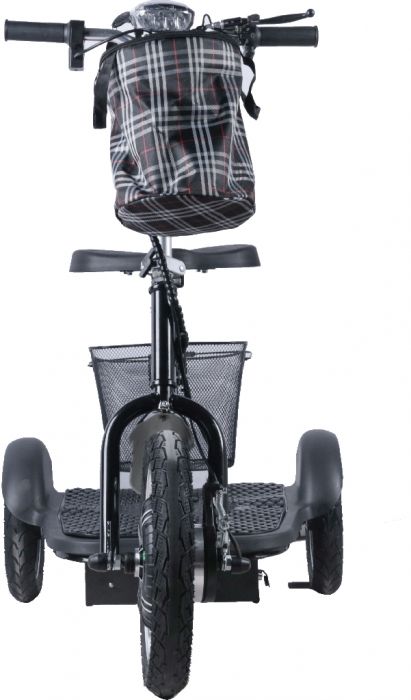 SHOK ZAPPY LA - Black, 48V, 500W, 12Ah, 500Wh, 3-Wheel Folding Mobility