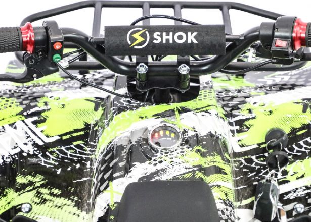 SHOK Quest - Plasma Rush Green Full-Body Wrap, Kids Utility E-ATV, 48V, 1200W, 12Ah