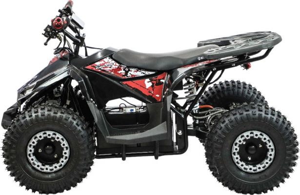 SHOK Impulse - Urban Voltage Graphic, Red Prewrapped, Kids Sport E-ATV, 60V, 1500W, 20Ah