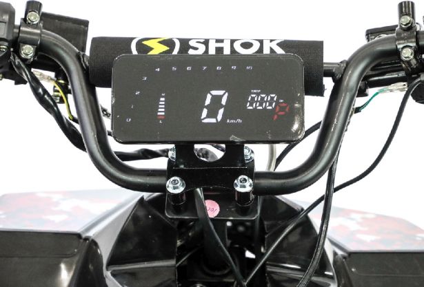 SHOK Impulse - Urban Voltage Graphic, Red Prewrapped, Kids Sport E-ATV, 60V, 1500W, 20Ah
