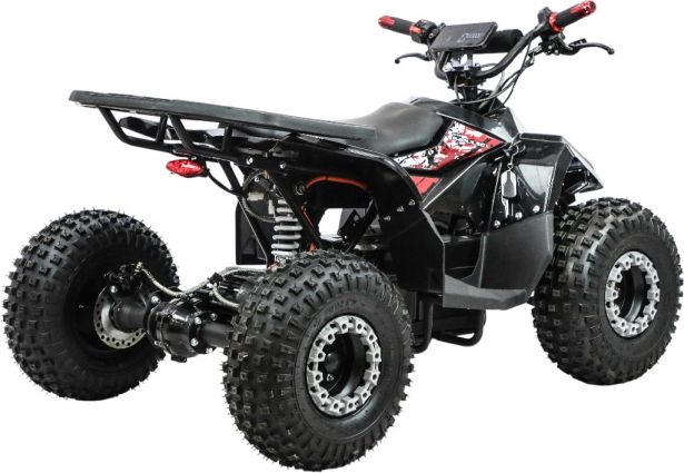 SHOK Impulse - Urban Voltage Graphic, Red Prewrapped, Kids Sport E-ATV, 60V, 1500W, 20Ah