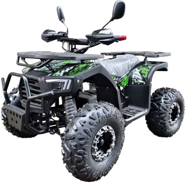 SHOK Odyssey - Static Camo Graphic, Green Prewrapped, Kids Utility E-ATV, 60V, 1500W, 20Ah