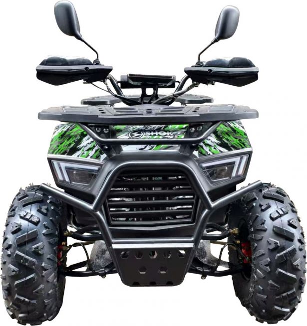 SHOK Odyssey - Static Camo Graphic, Green Prewrapped, Kids Utility E-ATV, 60V, 1500W, 20Ah