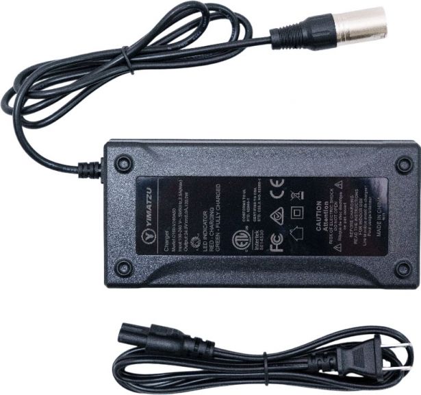 Charger - 24V, 5A, 3-Pin XLR Plug (Male DIN), Lead Acid, Yimatzu