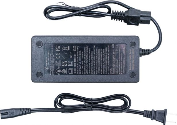 Charger - 48V, 2A, C13 Plug with Universal T-Prong, Reverse Polarity, Lead Acid, Yimatzu