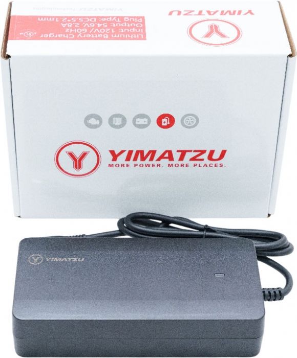 Charger - 48V, 3A, 100-240V, DC 2.1mm Plug, Lithium, Yimatzu