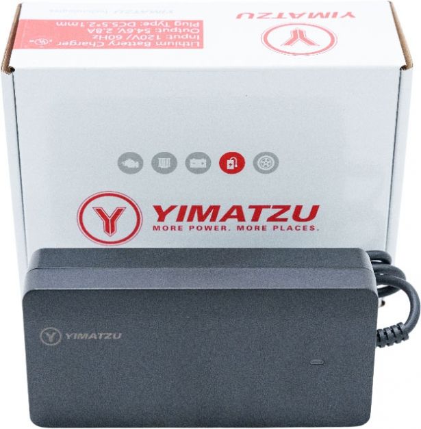 Charger - 48V, 3A, 100-240V, DC 2.1mm Plug, Lithium, Yimatzu