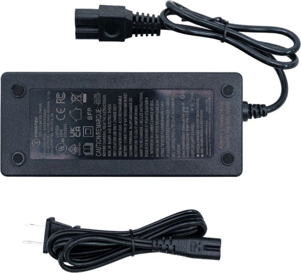 Charger - 60V, 2A, C13 Plug with Universal T-Prong, Yimatzu