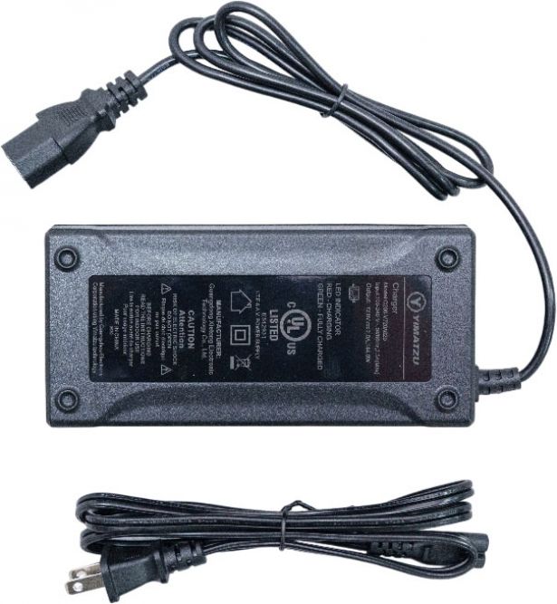 Charger - 72V, 2A, C13 Plug with Universal T-Prong, Yimatzu