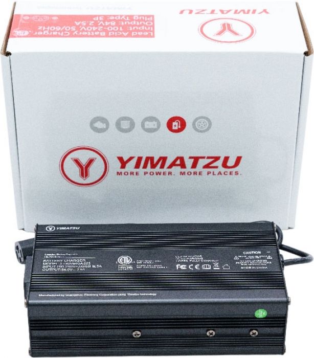 Charger - 84V, 2.5A, C13 Plug with Universal T-Prong, Yimatzu