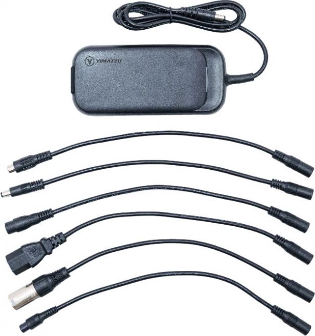 Charger - 36V, 2A, DC 5.5*2.1 (5.5mm x 2.1mm) & 6 Adapter Set, Lithium, UL / ULC, Yimatzu