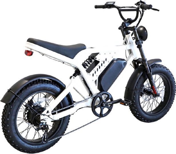 SHOK Nomad - White, Off-Road Fat Tire Ebike, 52V, 750W, 15.6Ah, 811Wh