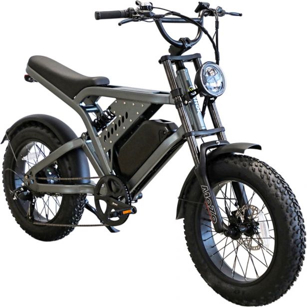 SHOK Nomad - Charcoal, Off-Road Fat Tire Ebike, 52V, 750W, 15.6Ah, 811Wh