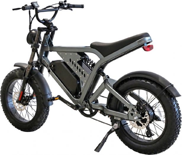 SHOK Nomad - Charcoal, Off-Road Fat Tire Ebike, 52V, 750W, 15.6Ah, 811Wh