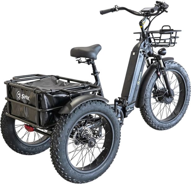 SHOK Triomph - Black, 3-Wheel Ebike / Trike, 52V, 2600W, 20Ah 1040Wh