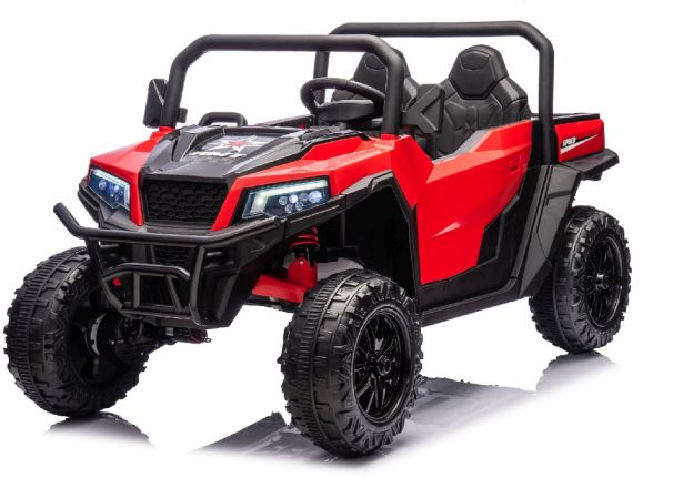 SHOK Ride On - TaskMaster FOUR, 2-Seat, 24V, Leather Seats, EVA Wheels, Remote, Red