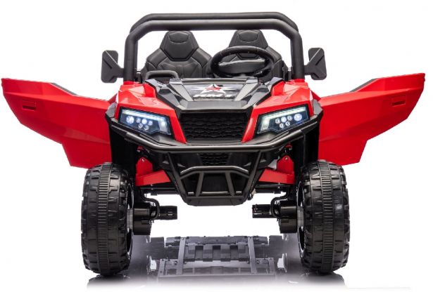 SHOK Ride On - TaskMaster FOUR, 2-Seat, 24V, Leather Seats, EVA Wheels, Remote, Red