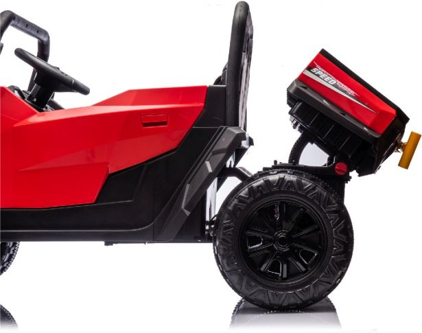 SHOK Ride On - TaskMaster FOUR, 2-Seat, 24V, Leather Seats, EVA Wheels, Remote, Red