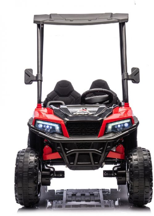 SHOK Ride On - TaskMaster FOUR, 2-Seat, 24V, Leather Seats, EVA Wheels, Remote, Red