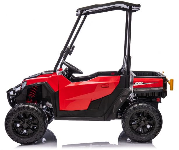 SHOK Ride On - TaskMaster FOUR, 2-Seat, 24V, Leather Seats, EVA Wheels, Remote, Red