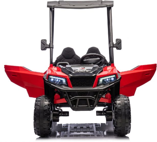 SHOK Ride On - TaskMaster FOUR, 2-Seat, 24V, Leather Seats, EVA Wheels, Remote, Red