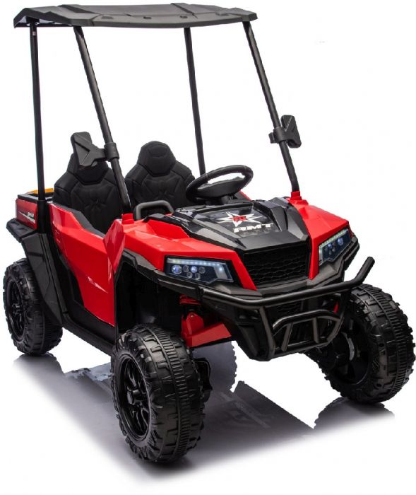 SHOK Ride On - TaskMaster FOUR, 2-Seat, 24V, Leather Seats, EVA Wheels, Remote, Red