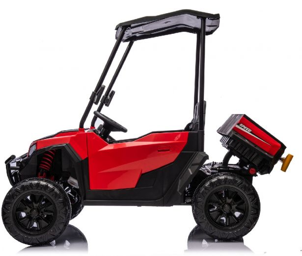 SHOK Ride On - TaskMaster FOUR, 2-Seat, 24V, Leather Seats, EVA Wheels, Remote, Red