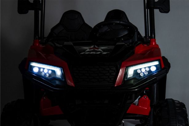 SHOK Ride On - TaskMaster FOUR, 2-Seat, 24V, Leather Seats, EVA Wheels, Remote, Red