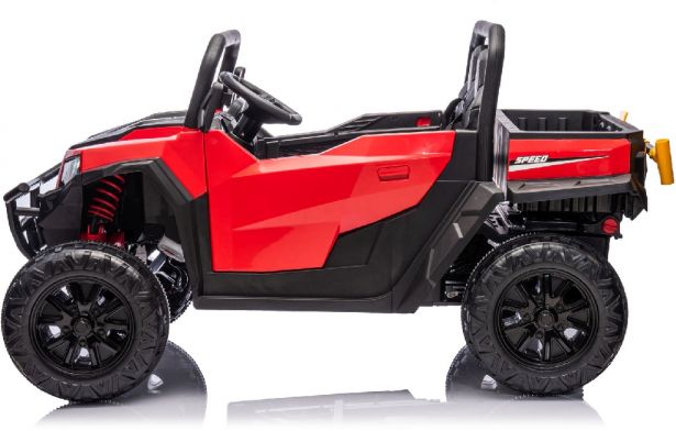 SHOK Ride On - TaskMaster FOUR, 2-Seat, 24V, Leather Seats, EVA Wheels, Remote, Red
