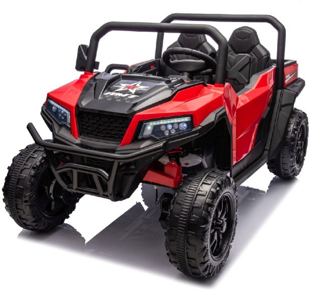 SHOK Ride On - TaskMaster FOUR, 2-Seat, 24V, Leather Seats, EVA Wheels, Remote, Red